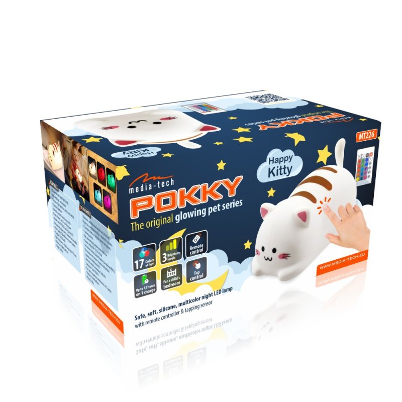 MEDIA-TECH NIGHT LAMP POKKY HAPPY KITTY MT226