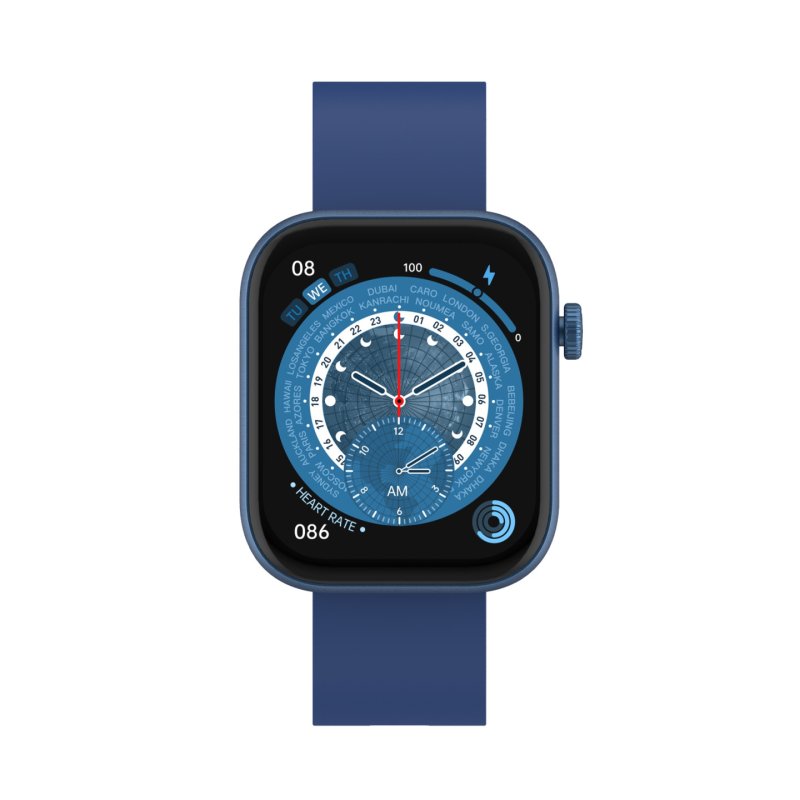 Denver SWC-185BU smartwatch / sport watch 4.7 cm (1.85") AMOLED Digital 390 x 450 pixels Touchscreen Blue