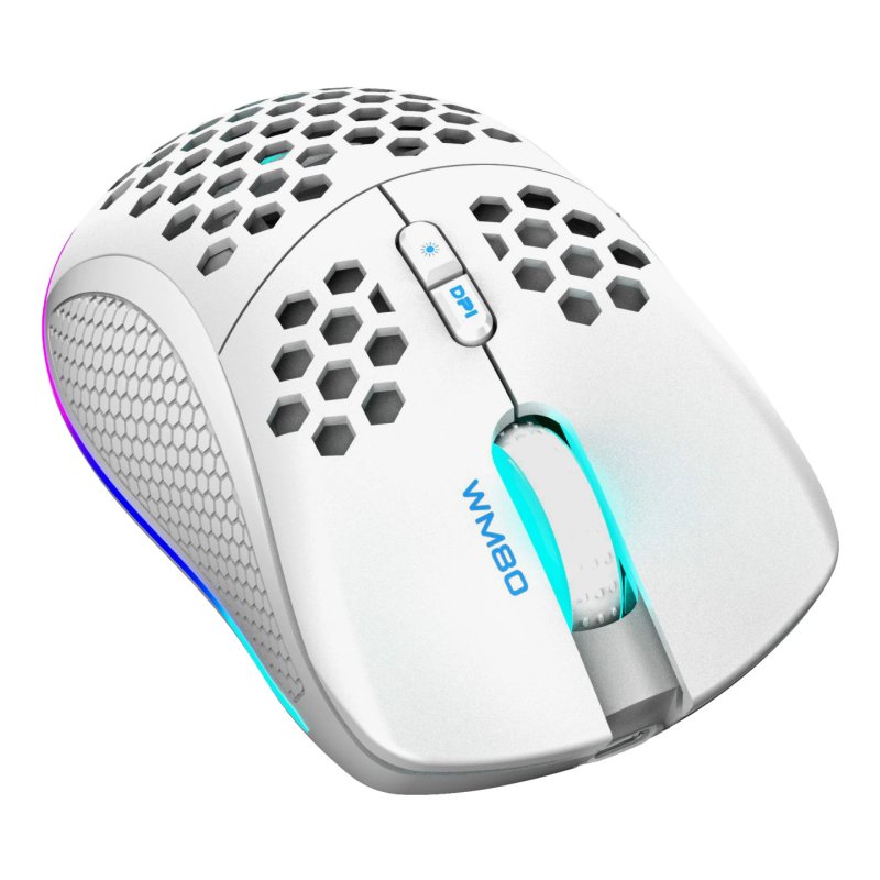 Deltaco Gaming Maus USB, RGB, weiß