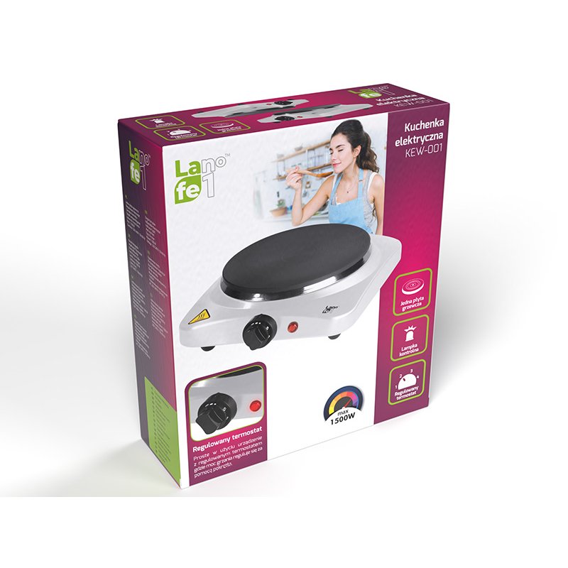 LAFE KEW001 hob Black White Countertop Sealed plate 1 zone(s)