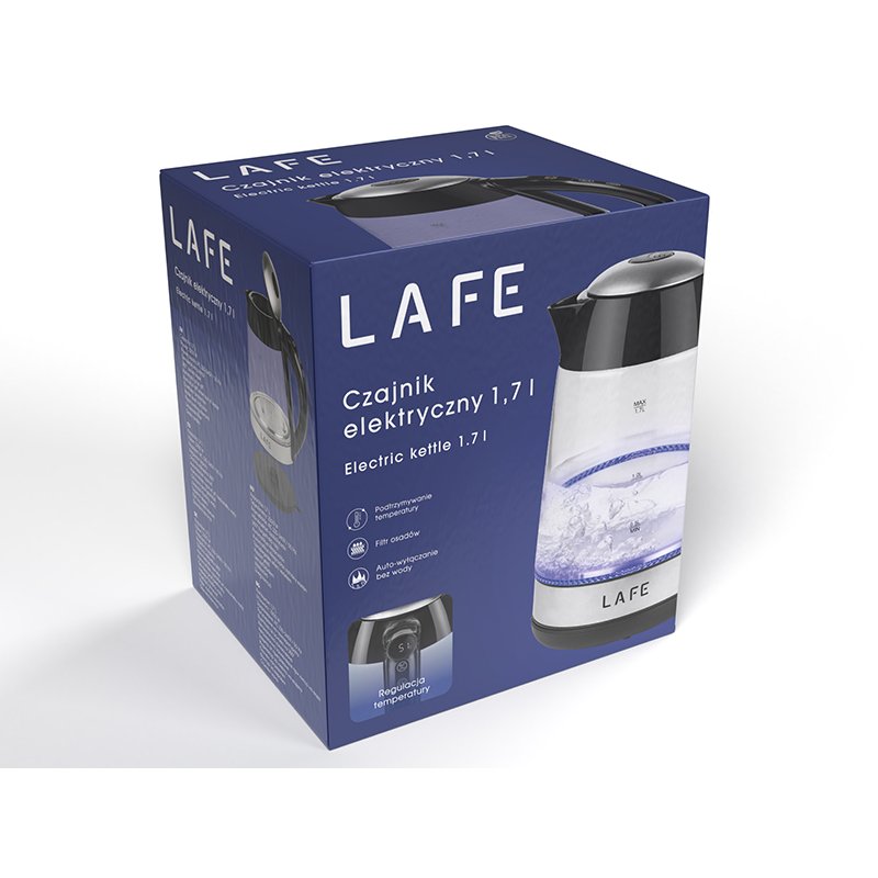 LAFE CEG015 electric kettle 1.7 L 2200 W Transparent