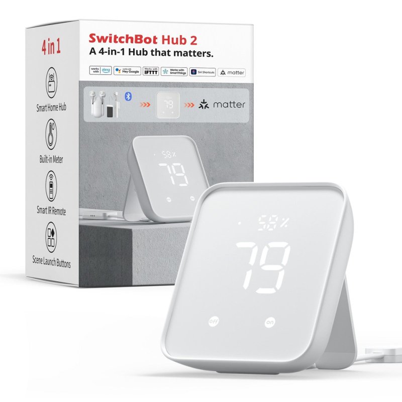 SwitchBot Hub 2 WLAN Thermometer & Hygrometer weiß