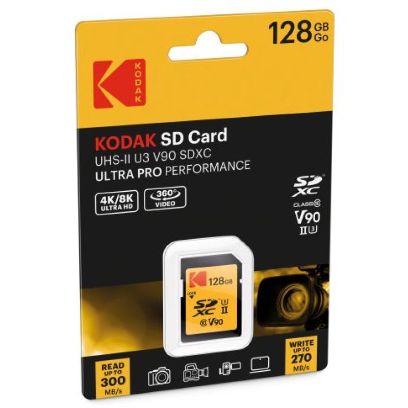 Kodak SD 128GB UHS-II U3 V90 Ultra Pro