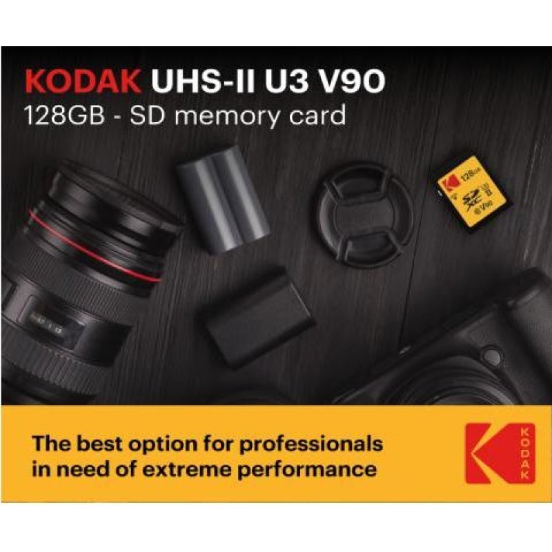 Kodak SD 128GB UHS-II U3 V90 Ultra Pro