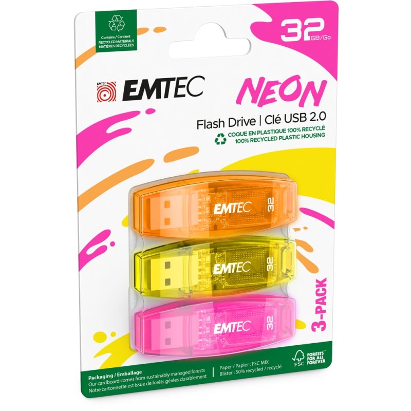 Emtec USB2.0 C410 32GB P3 Neon