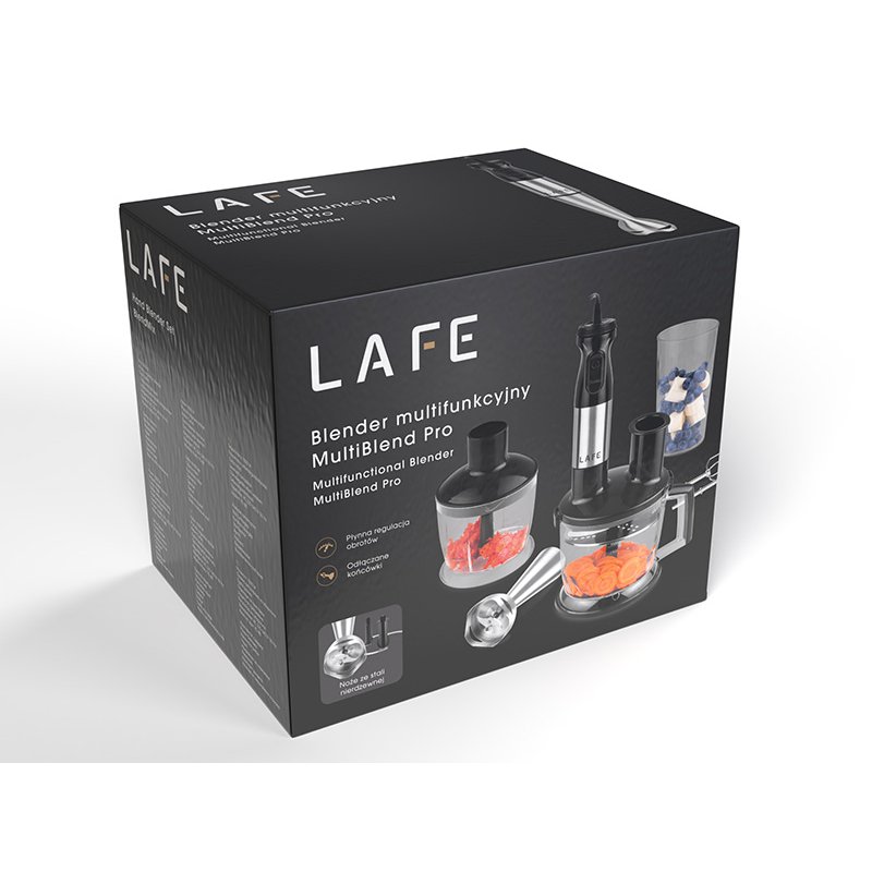 LAFE BZL001 blender 0.7 L Immersion blender Black Silver Transparent 1000 W