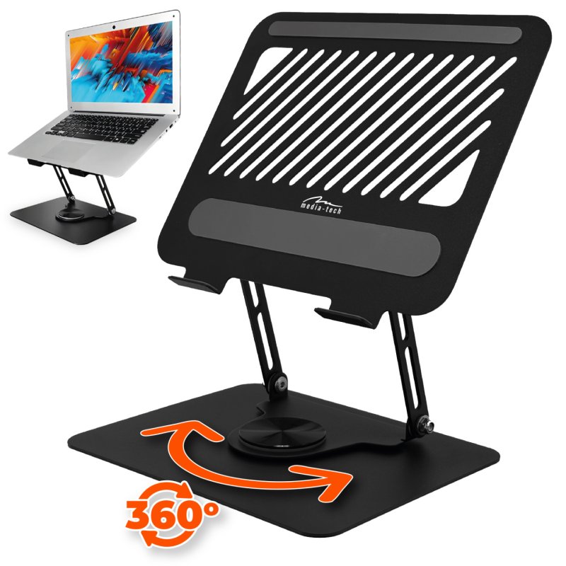 Adjustable rotatable ergonomic laptop stand 10–17” LAPTOP STAND ROTO MT2662