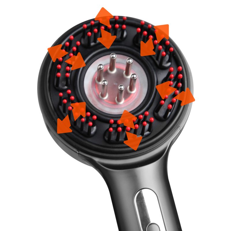 Regenerating hairbrush massager for hair and scalp MT6537