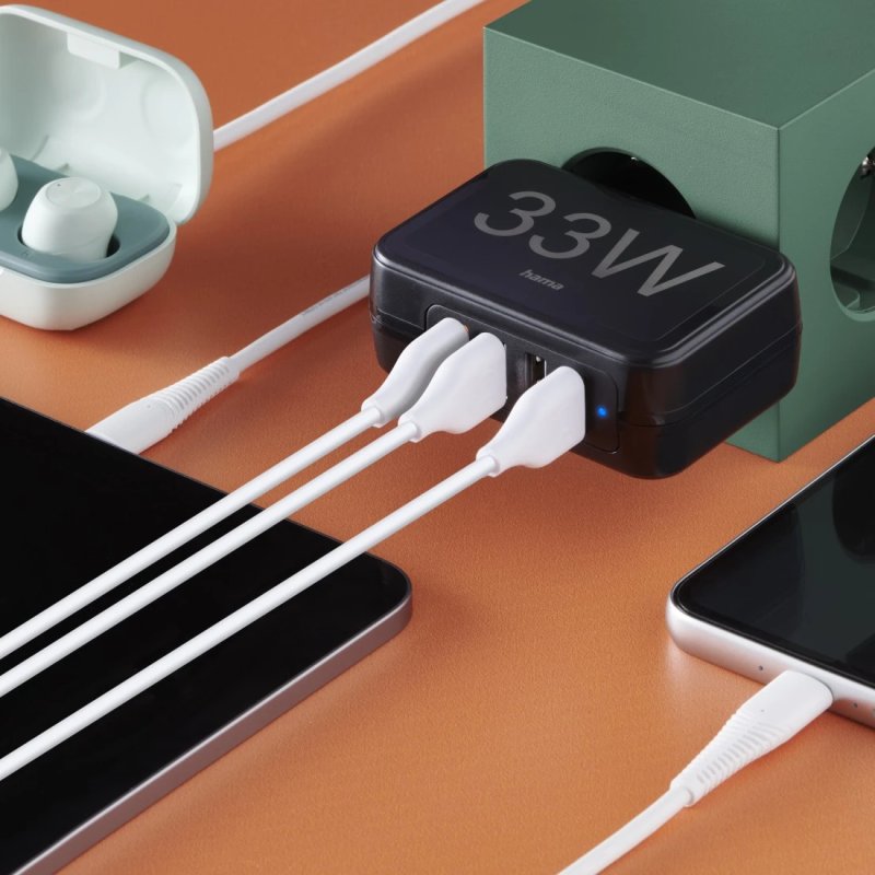 Hama 00201629 mobile device charger Mobile phone, Power bank, Smartphone, Tablet Black AC Fast charging Indoor