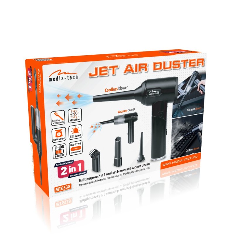 MEDIA-TECH 2IN1 BLOWER JET AIR DUSTER MT6538