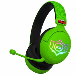 Subsonic Wireless Headset Skull Green All Platforms Led 7.1 /Multi
