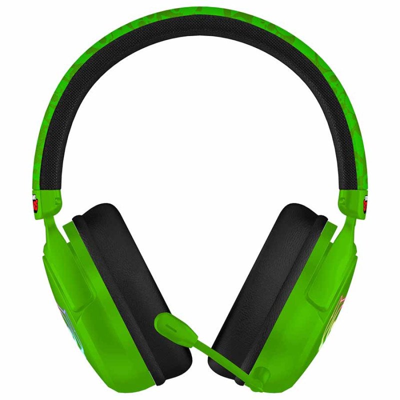 Subsonic Wireless Headset Skull Green All Platforms Led 7.1 /Multi