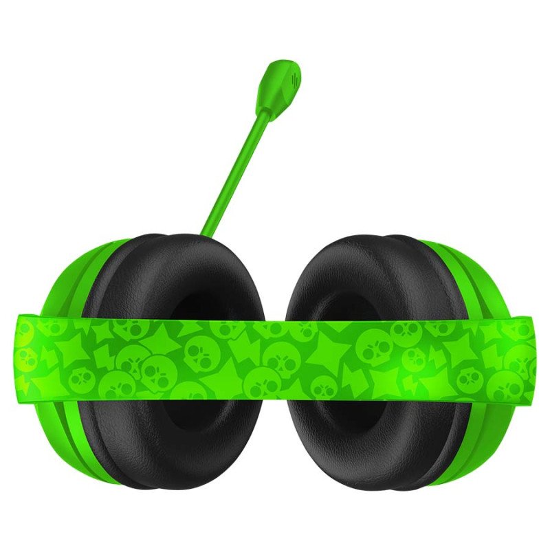 Subsonic Wireless Headset Skull Green All Platforms Led 7.1 /Multi