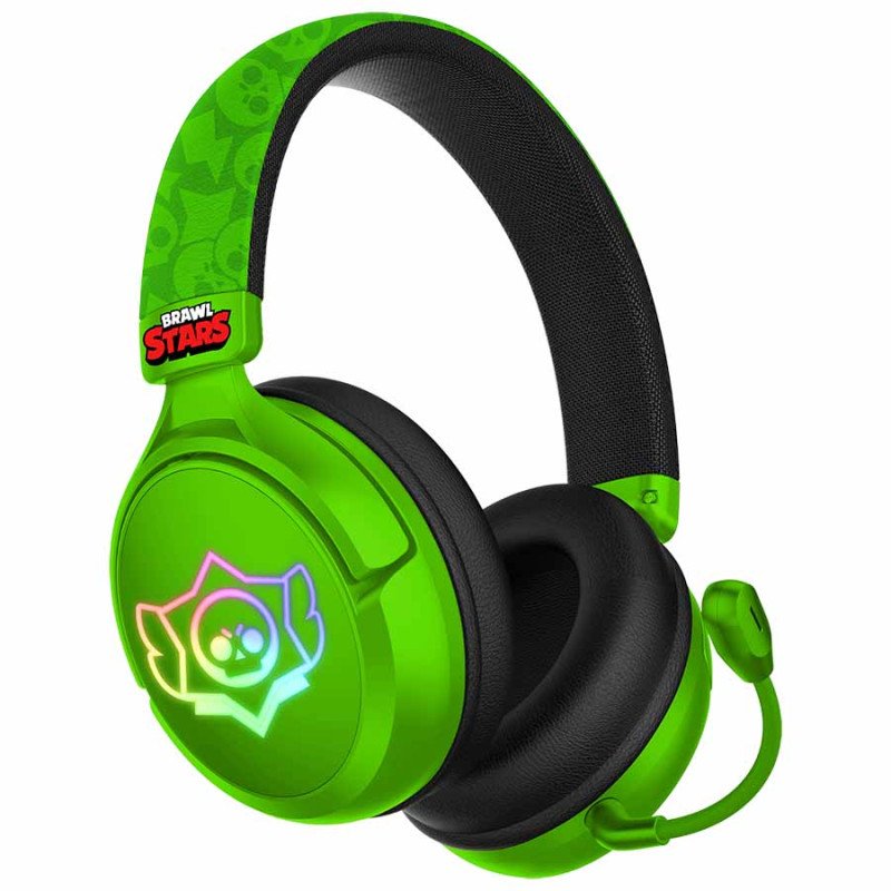 Subsonic Wireless Headset Skull Green All Platforms Led 7.1 /Multi