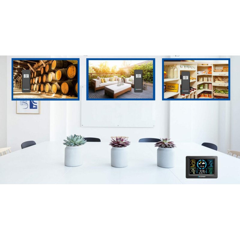 Weather station with 3 external sensors Blaupunkt WS40BK