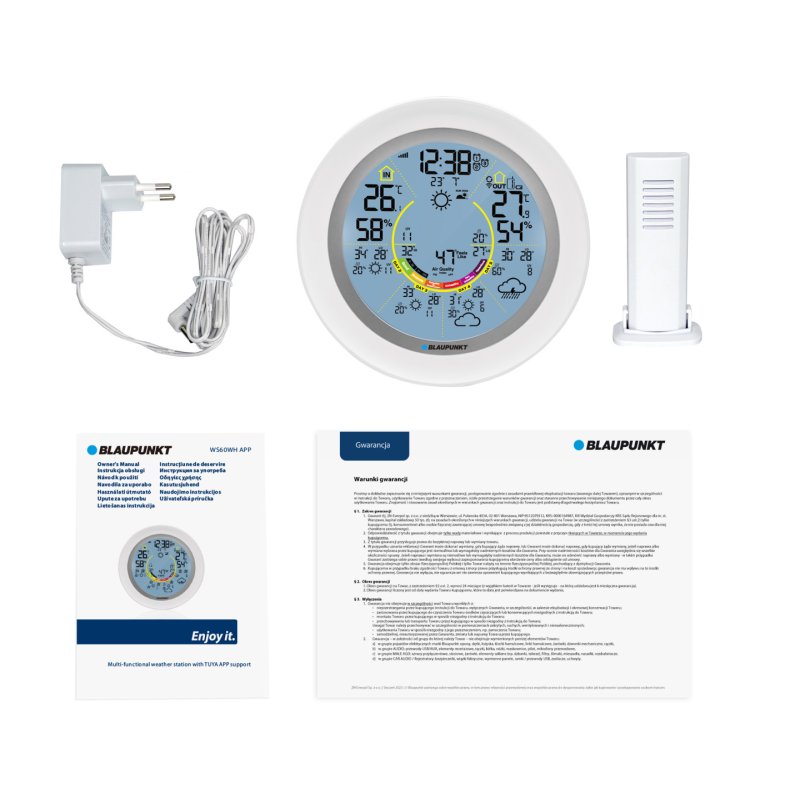 Stacja pogodowa BLAUPUNKT WS60WH APP biały