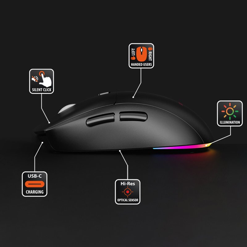 MEDIA-TECH MOUSE BT/RF SILENT&RECHARGE MT1124