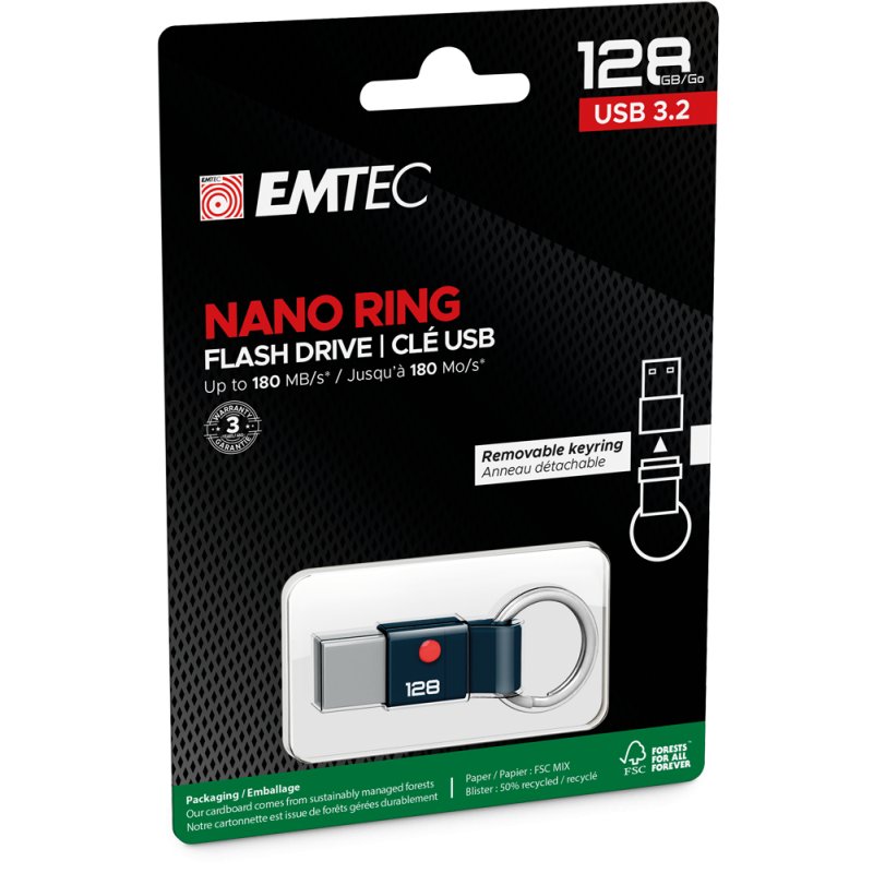 Emtec USB3.2 Nano Ring T100 128GB