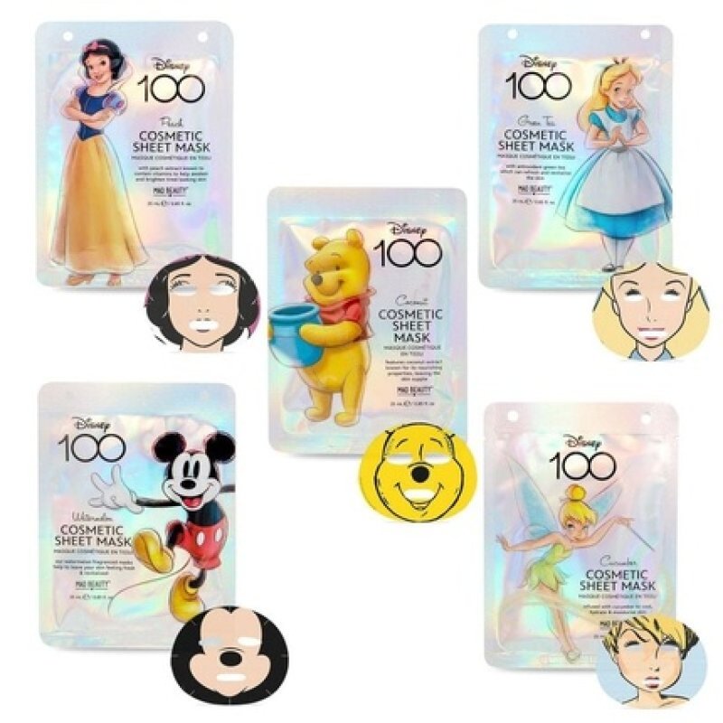Mad Beauty Facial Mask Collection X 5 Featuring Snow White Alice In Wonderland Winnie The Pooh Tinkerbell And Mickey