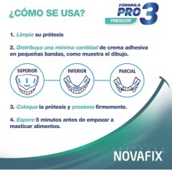 Novafix Pro3 Freshness Adhesive Cream for Artificial Dentures 50g