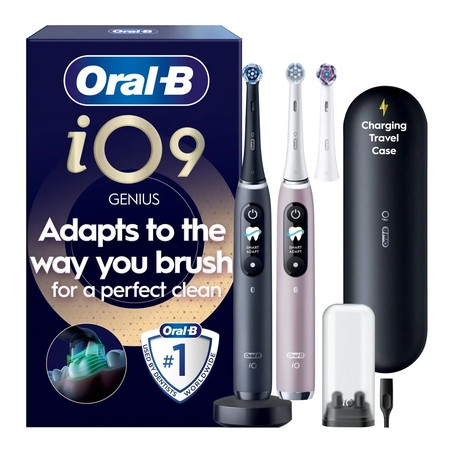 Oral B - iO9 Electric Toothbrush - Black & Rose - 2-Pack