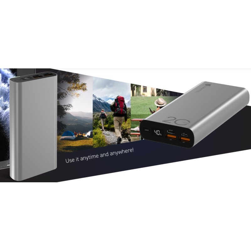 Navitel PWR20 AL SILVER banque d'alimentation électrique 20000 mAh Argent