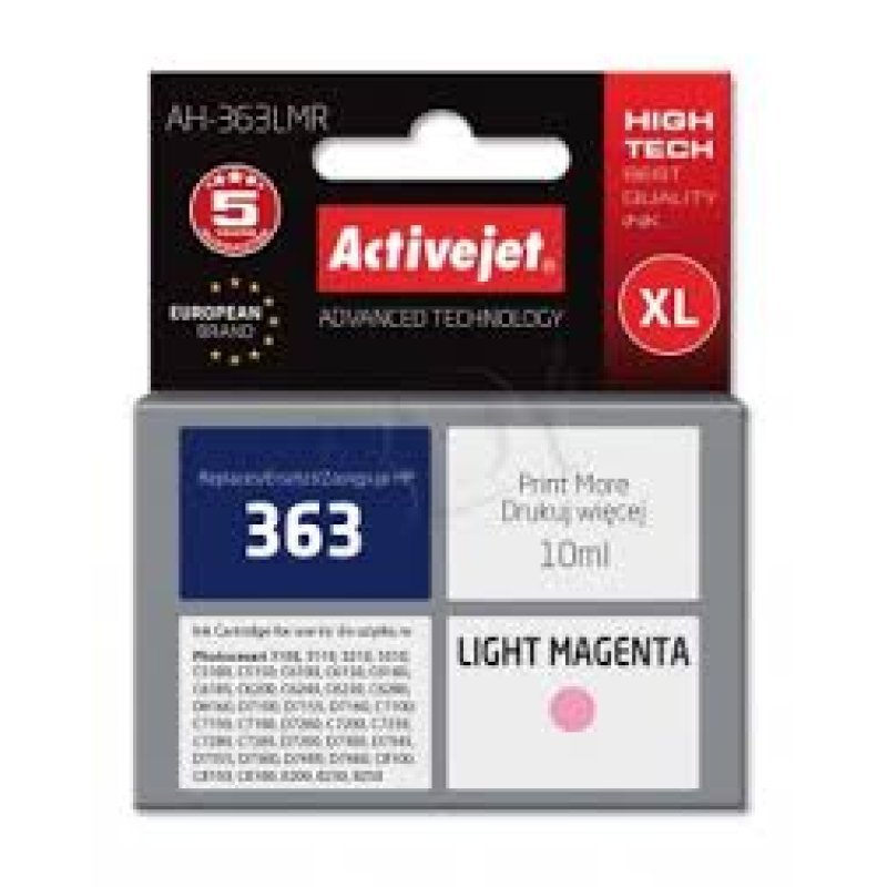 Activejet AH-363LMR ink (replacement for HP 363 C8775EE Premium 10 ml light magenta)