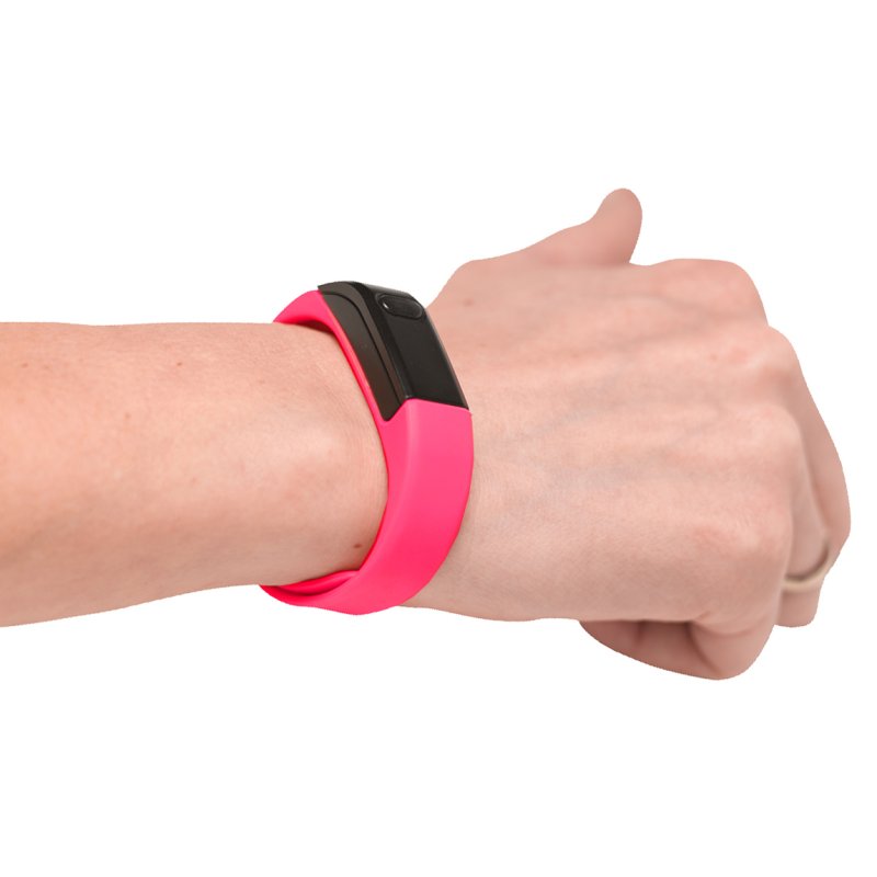 Denver BFA-10PINK OLED Wristband activity tracker 1.24 cm (0.49") Black, Pink