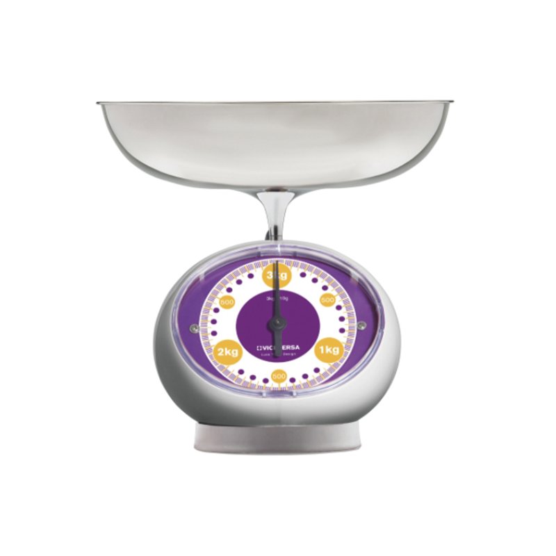 ViceVersa Tix White Countertop Oval Mechanical kitchen scale