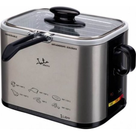 JATA FR326N friteuse Unique 1 L 1000 W Noir, Argent