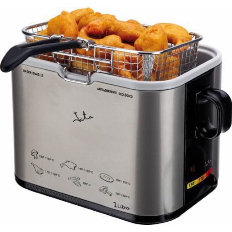 JATA FR326N friteuse Unique 1 L 1000 W Noir, Argent