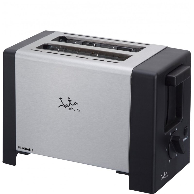 JATA TT607 toaster 2 slice(s) 800 W Black, Stainless steel
