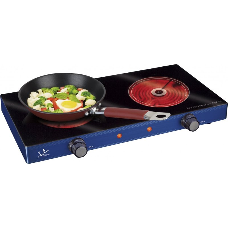 JATA V142 plaque Noir, Bleu Comptoir Céramique 2 zone(s)