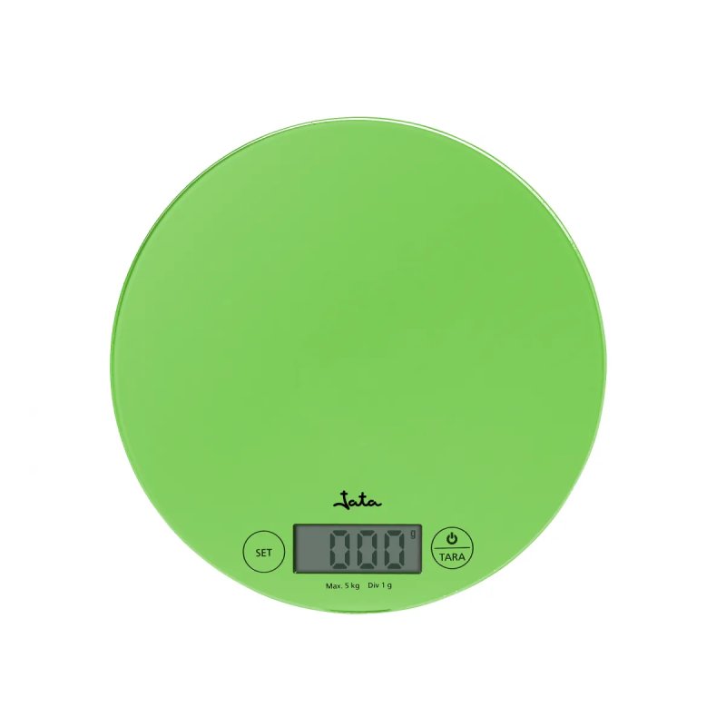 JATA 722P escabeaux de cuisine Vert, Transparent Carré Balance de ménage électronique