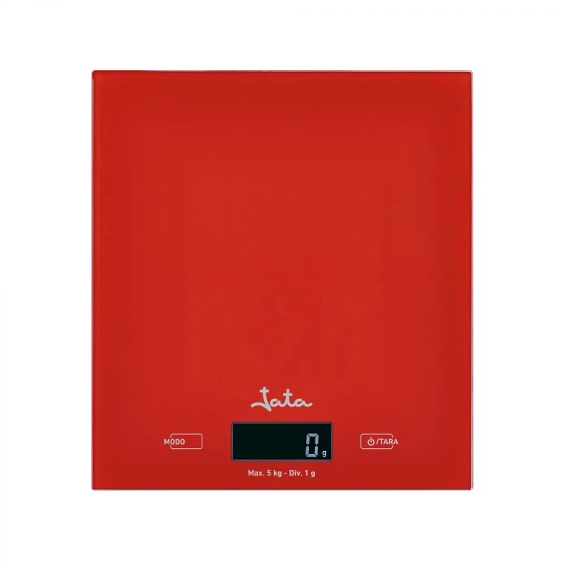 JATA Mod. 729R Rouge Comptoir Rectangle Balance de ménage électronique