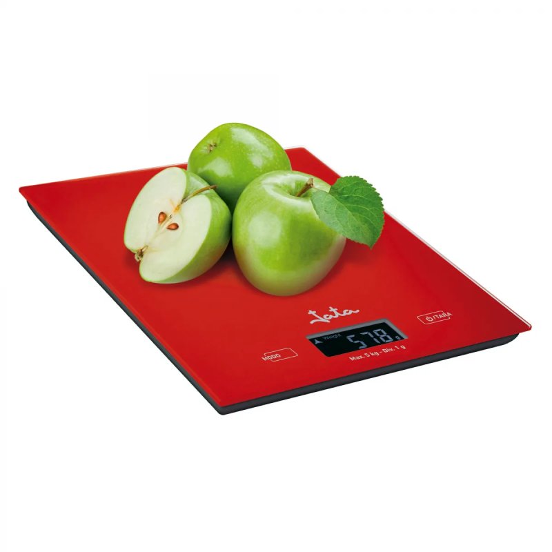 JATA Mod. 729R Red Countertop Rectangle Electronic kitchen scale