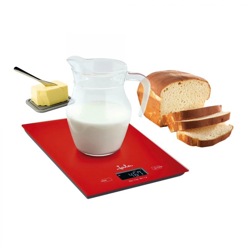 JATA Mod. 729R Red Countertop Rectangle Electronic kitchen scale