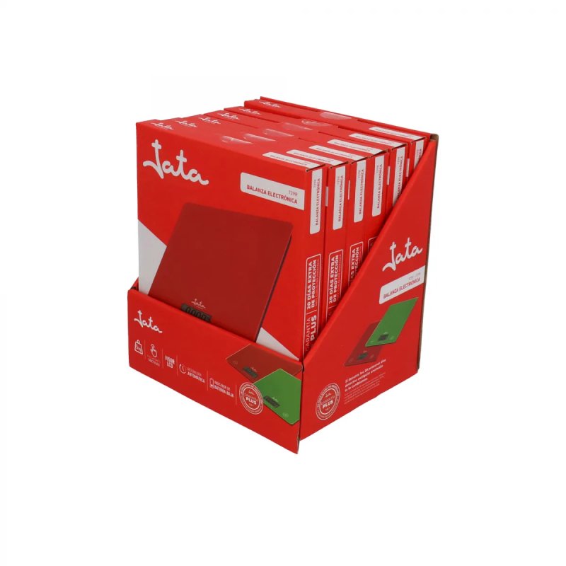 JATA Mod. 729R Rouge Comptoir Rectangle Balance de ménage électronique