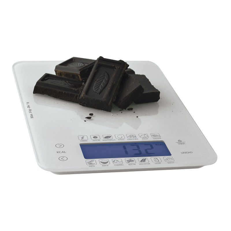 JATA MOD.762 escabeaux de cuisine Blanc Comptoir Rectangle Balance de ménage électronique