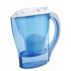 JATA JH01 filtre à eau Filtre à eau pour carafe 2,5 L Bleu, Transparent, Blanc