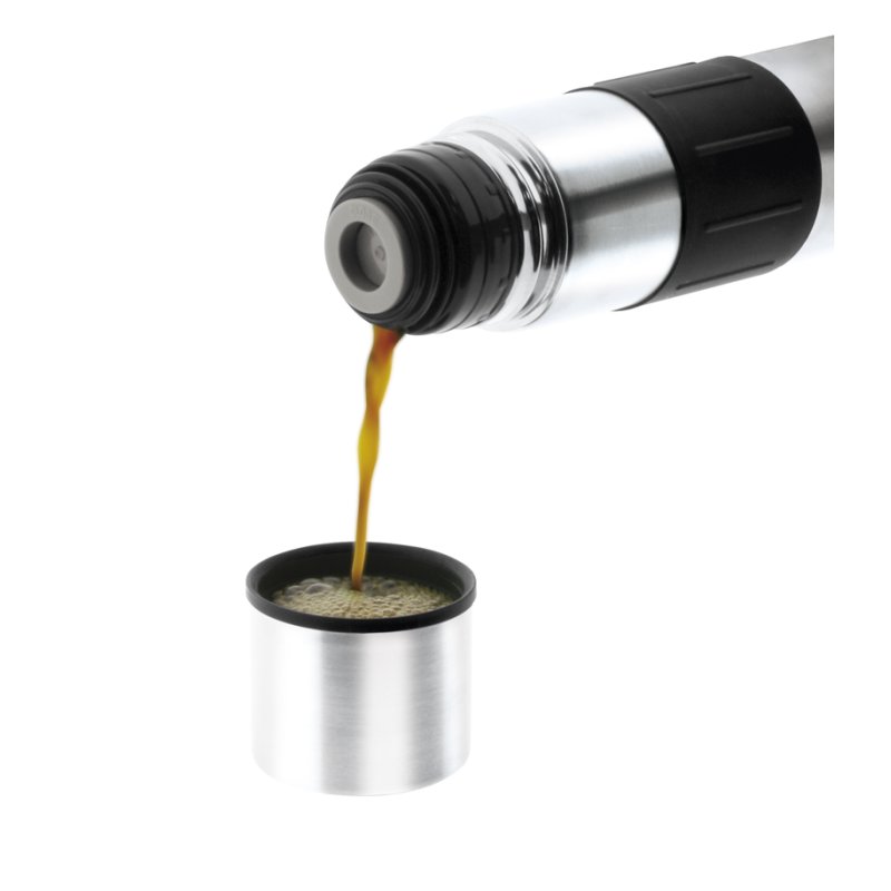 JATA MOD. 836 thermos 0,5 L Noir, Acier inoxydable