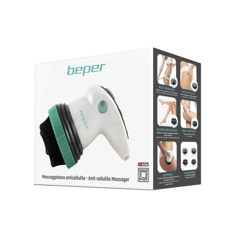 Beper 40.500 masseur Universel Noir, Turquoise, Blanc