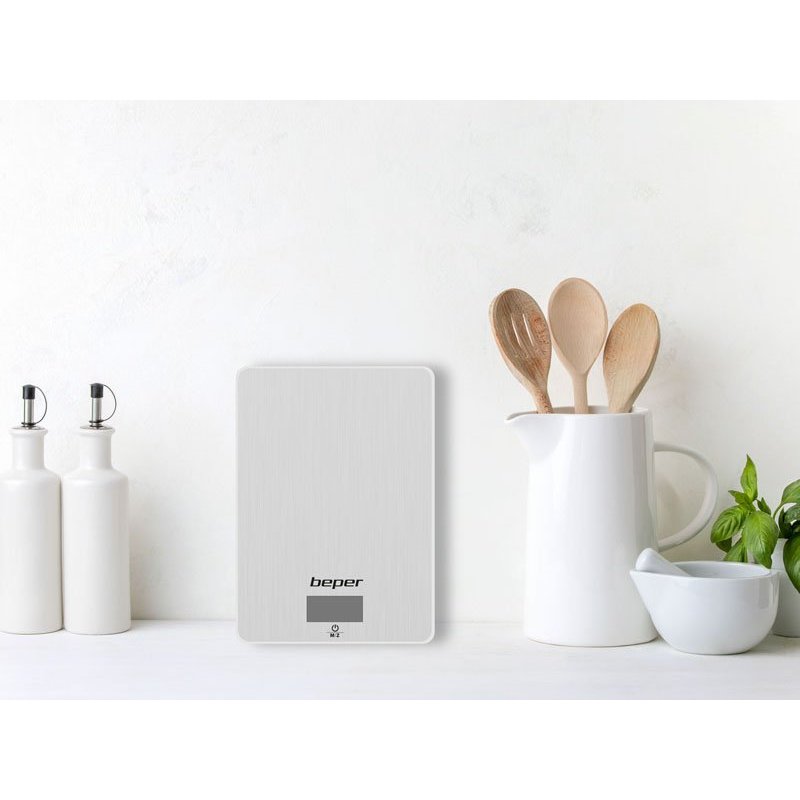 Beper 90.131 Gris Comptoir Rectangle Balance de ménage électronique