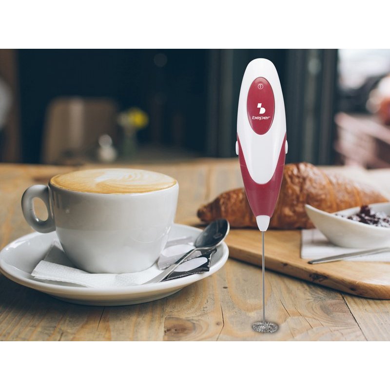 Beper 90.349 Mousseur à lait automatique Marron, Châtain clair