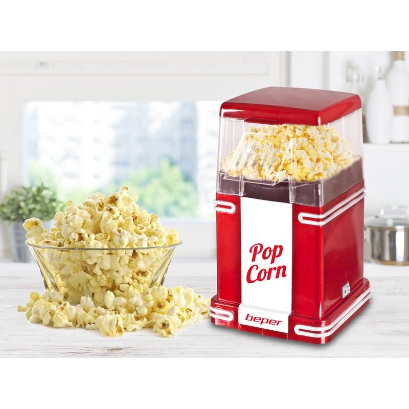 Beper 90.590Y machine à popcorn Rouge, Blanc 3 min 1200 W