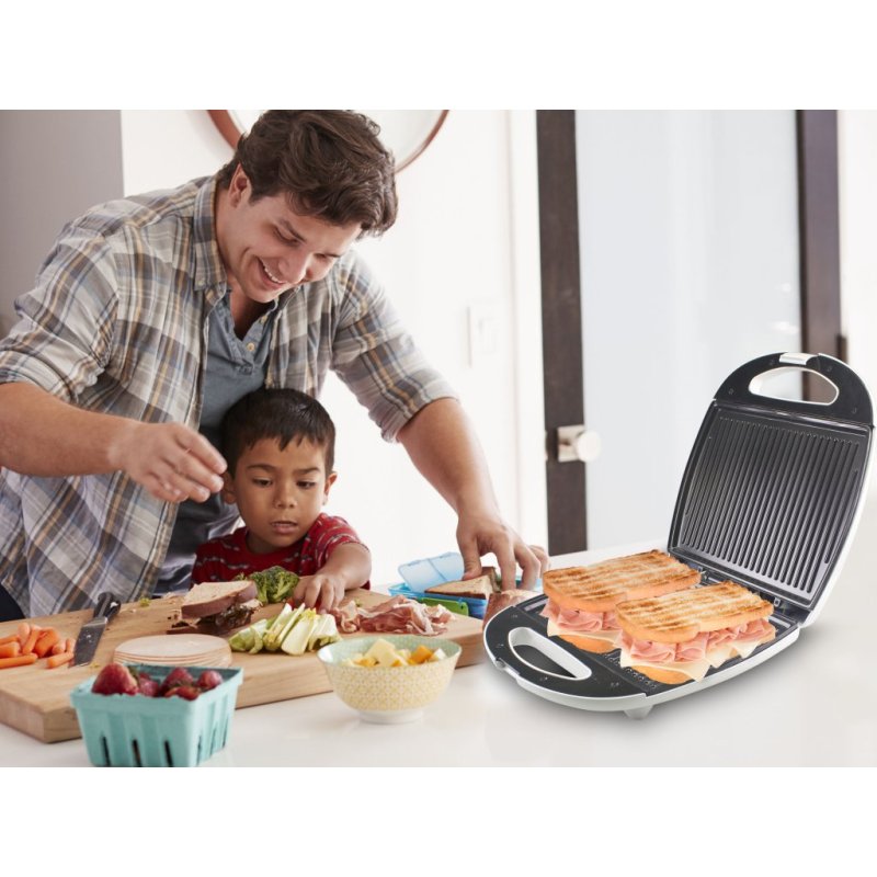 Beper 90.620 gaufrier et appareil à croque-monsieur 1300 W Blanc