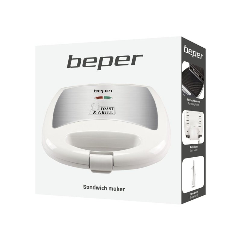 Beper 90.620 sandwich maker 1300 W White