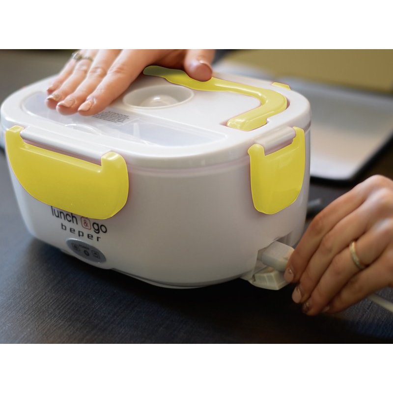 Beper 90.920G Lunch container 1 L ABS, Plastic, Steel White, Yellow 1 pc(s)