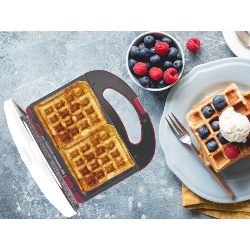 Beper BT.602H 2 gauffre(s) 780 W Rouge, Blanc