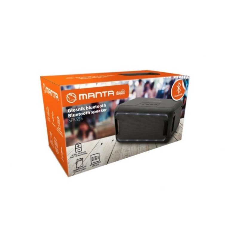 Manta SPK555 portable speaker Stereo portable speaker Black 3 W